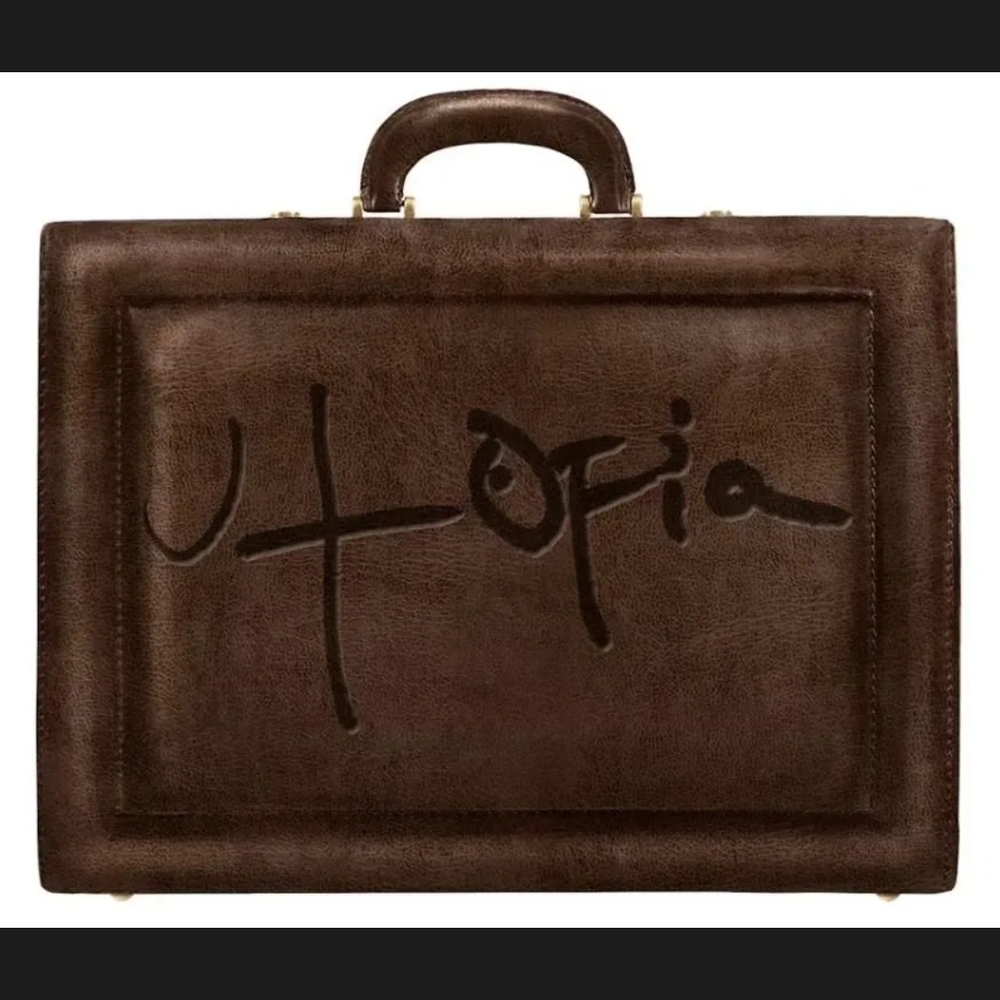 Travis Scott: Utopia Dark Brown Leather Briefcase